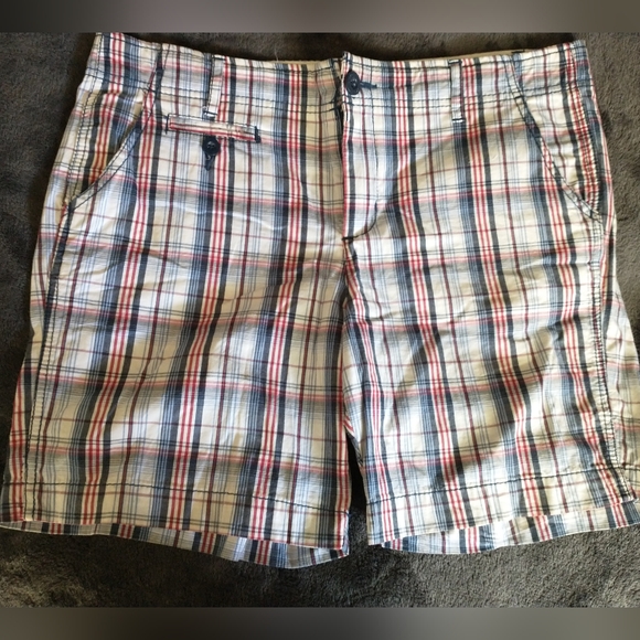 Short De Pyjama / Lounge Faded Glory - Fille XL (14/16) - 100% Coton écossais Bleu/blanc/noir